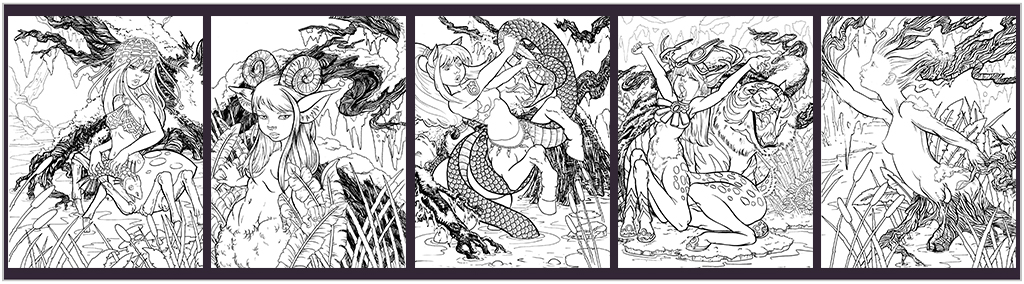 5-coloring-pages-mythical maidens